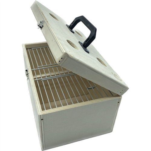 Vervoerskist met deksel 2-vaks klein