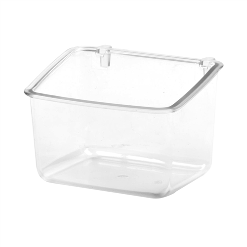 Papegaaipot vierkant plastic haak - 9x7x6,5cm (127)