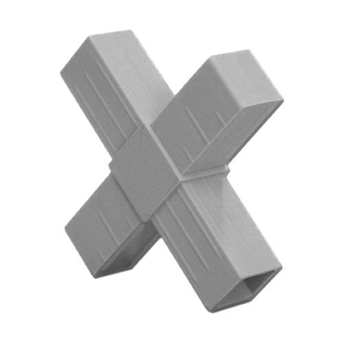 Verbinder 4-Weg (Kruis) - Grijs 20x20x1,5mm