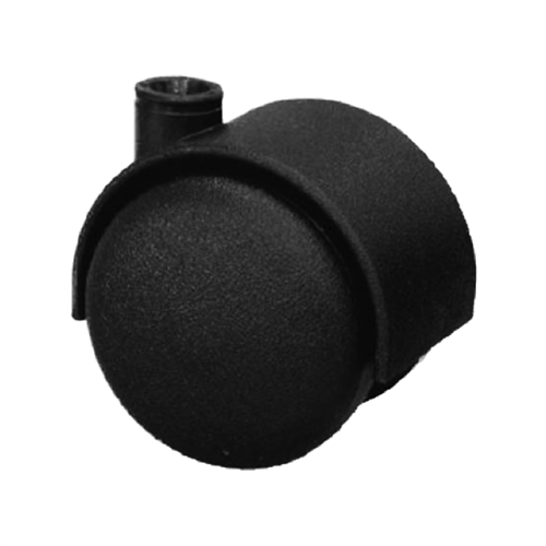 Meubelwiel zonder rem + SchroefPen - Zwart 20x20x1,5mm