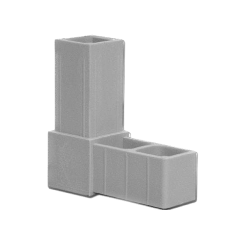 Verbinder 2-Weg (L) - Zwart 25x25x2,0mm