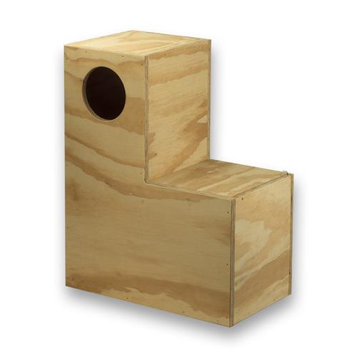 Eco Nestkast Grijze Roodstaart (klep/schuif achter/rechts)