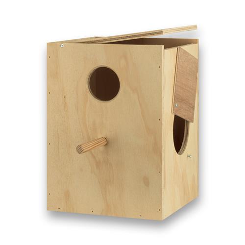 Nestkast Valkparkieten verticaal (klep/schuif rechts)