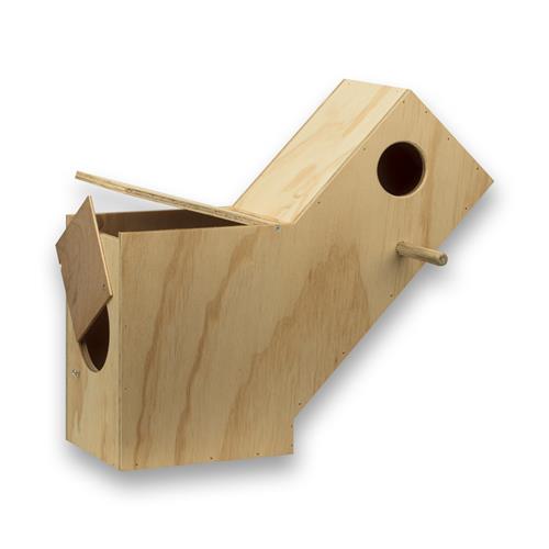 Nestkast voor Swiftparkieten (klep linkerkant)