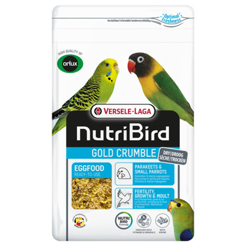 NutriBird Gold Crumble Parkieten & Kleine Papegaaien 1kg