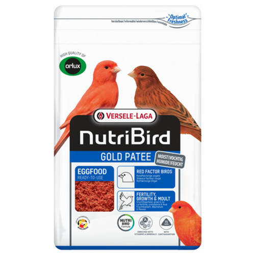 NutriBird Gold Patee Roodfactorige Vogels 10kg