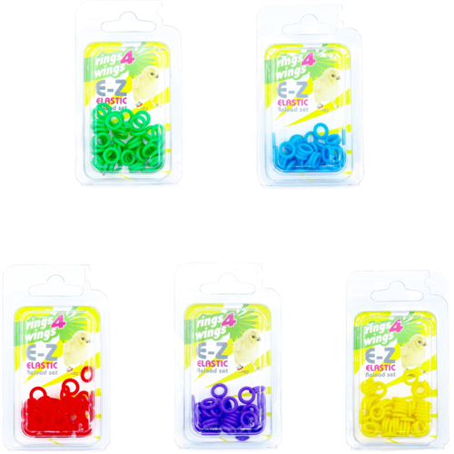 Kleurringen elastisch navulset paars Ø6mm