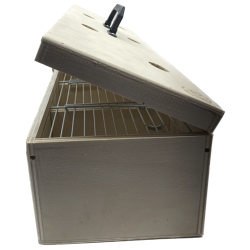 Vervoerskist met deksel 5-vaks smal