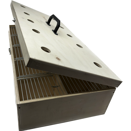 Vervoerskist met deksel 10-vaks groot