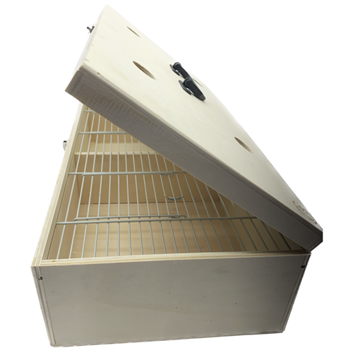 Vervoerskist met deksel 2-vaks groot