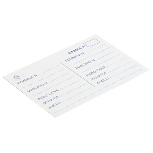 Kweekkaart voor 4 broedsels - cm 12,5x9