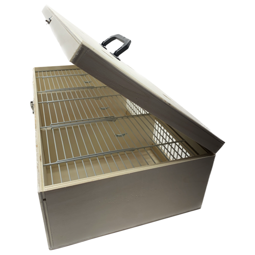 Vervoerskist met deksel 3-vaks groot met beluchting