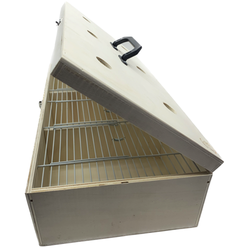 Vervoerskist met deksel  3-vaks groot