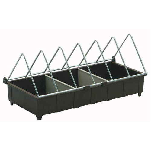 Voerbak duiven met ijzer rooster - cm 31x14x13h