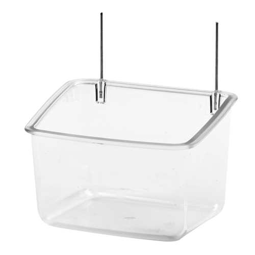 Papegaaipot vierkant metalen pin - 9x7x6,5cm (015)