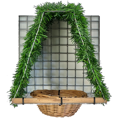 Beschut vogelnest Ø16cm groot - 25x25cm