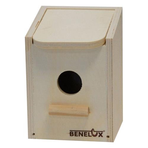 Mezenbakje hout rond gat 10x10x14,5cm