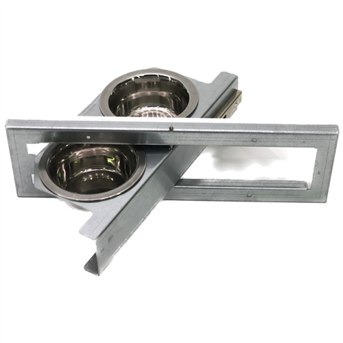 Voederdraaiplateau 13cm 2-vak (incl. 2 bakjes)