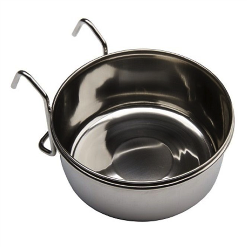 Voerbakje met haak 15cm roestvrijstaal - 0,84l