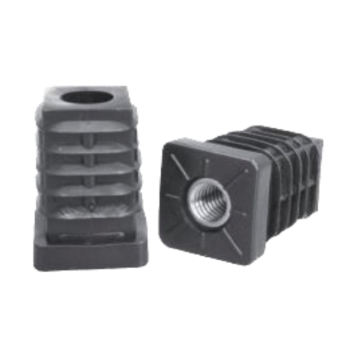 Verbinder Inslagdop - Zwart 20x20x1,5mm