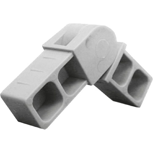 Verbinder 2-weg scharnier (Draaibaar) - Grijs 20x20x1,5mm