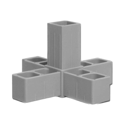 Verbinder 5-Weg (Hoek) - Grijs 20x20x1,5mm