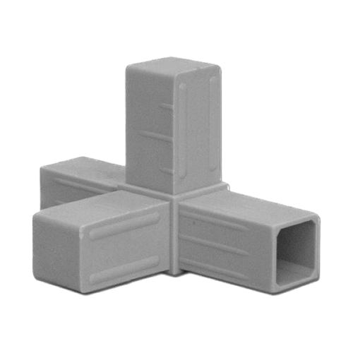 Verbinder 4-Weg (Hoek) - Zwart 25x25x2,0mm