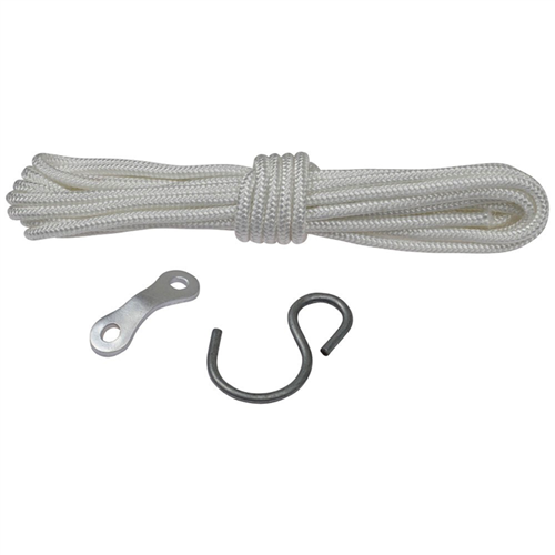 Polyester ophangkoord 350cm, set met haak en hoogtesteller