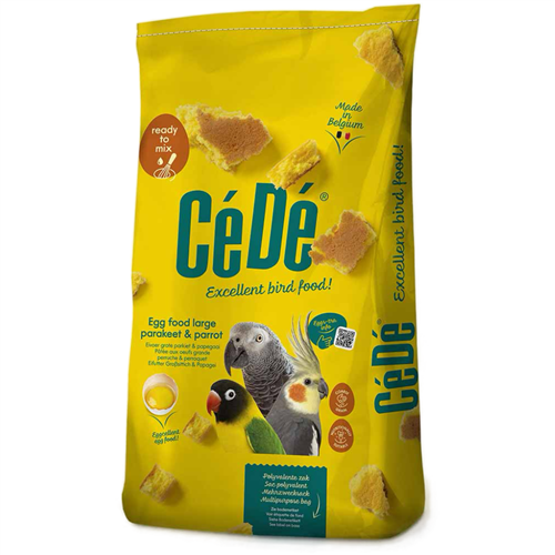 CéDé eivoer grote parkiet & papegaai 10KG