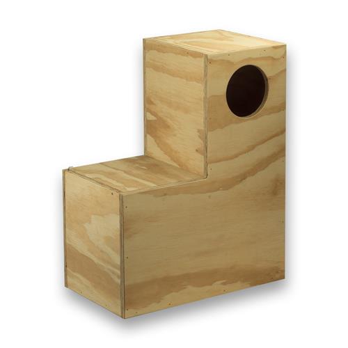 Eco Nestkast Grijze Roodstaart (klep/schuif achter/links)