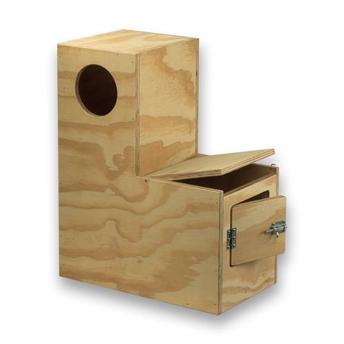 Eco Nestkast Grijze Roodstaart (klep/deur rechts)