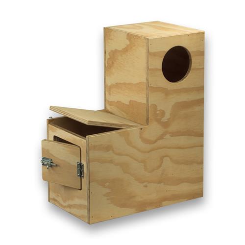 Eco Nestkast Grijze Roodstaart (klep/deur links)