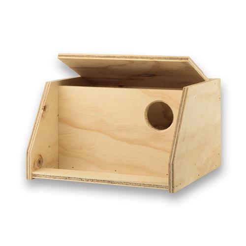 Nestkast voor Agaporniden binnen (klep boven/voorkant)