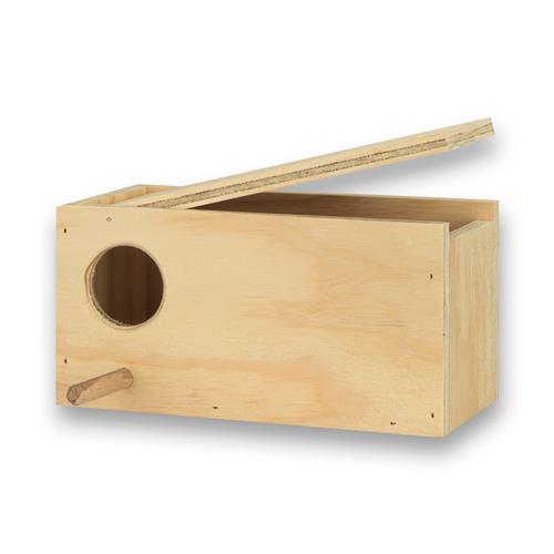 Nestkast voor grasparkieten horizontaal (klep rechts)