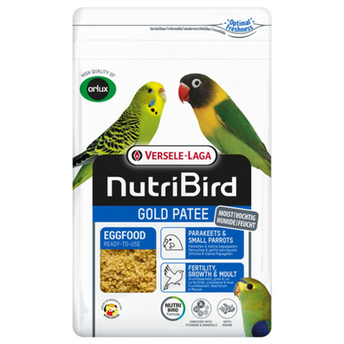 NutriBird Gold Patee Parkieten & Kleine Papegaaien 1kg