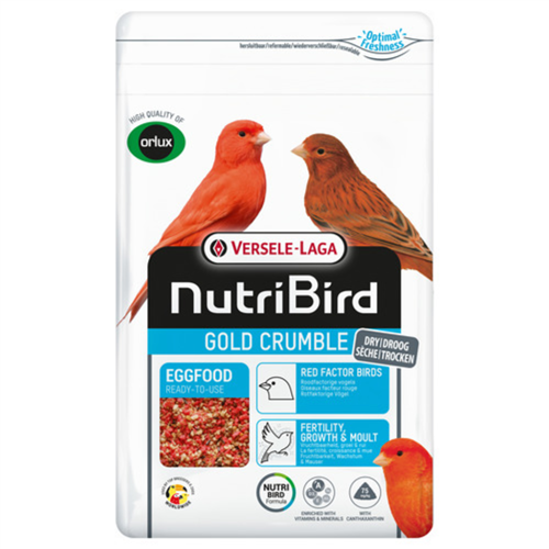 NutriBird Gold Crumble Roodfactorige Vogels 1kg