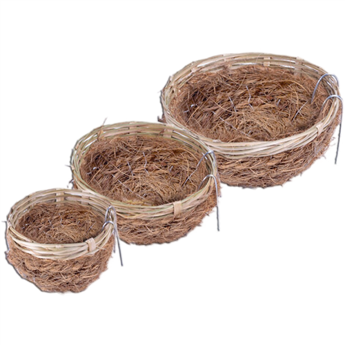 Nest kokos-bamboe met haken ø13cm