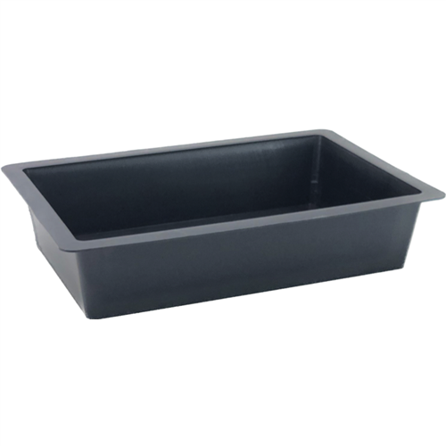Voederbak/badschaal zwart kunststof 260x180x55mm
