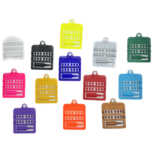 E-Z splitring blanco Ø4,0mm (12 ringen - fluo geel)