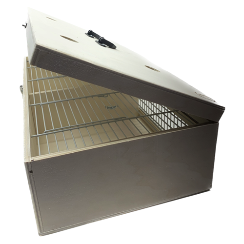 Vervoerskist met deksel 2-vaks groot met beluchting