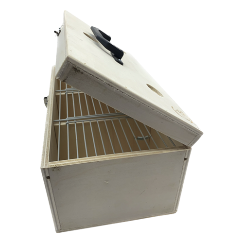 Vervoerskist met deksel 3-vaks smal