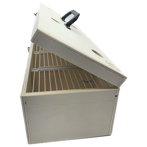 Vervoerskist met deksel 4-vaks smal